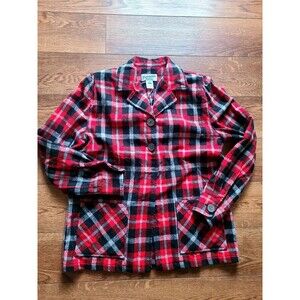 Pendleton Women's S 100% Virgin Wool Red Black Plaid Blazer Jacket